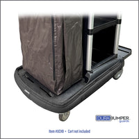 DuraBumper's universal fit bumper guard, Item #UCHB is made of multi layers of premium materials that will protect decor from cart damage