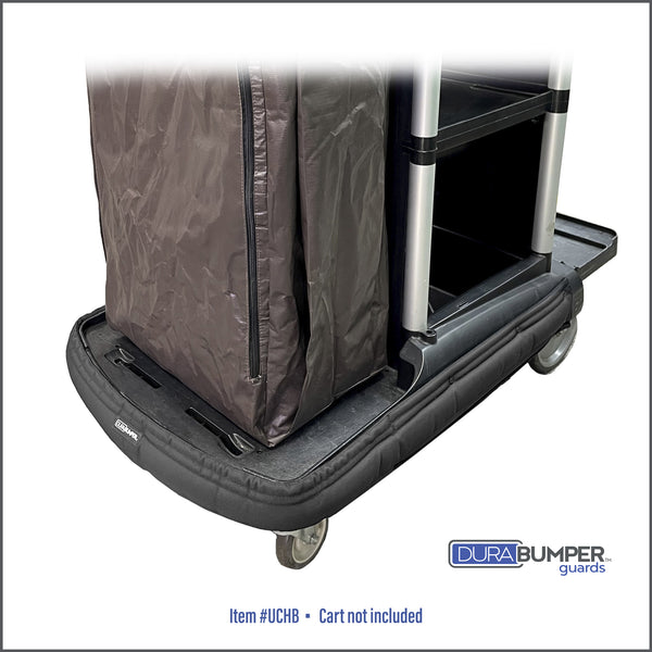 DuraBumper's universal fit bumper guard, Item #UCHB is made of multi layers of premium materials that will protect decor from cart damage
