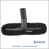 VacuBumper Item #VH33XS Bumper Guard for Extra Small Floor Brushes,  installs easily, is tight fitting and stays securely attached