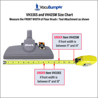 Extra Small Floor Brush Bumper Guard fits floor tools between 8" and 10" - VacuBumper