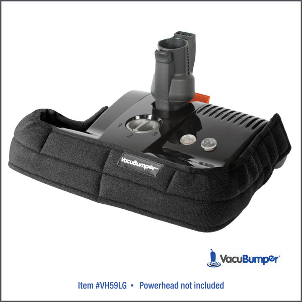 VacuBumper Item #VH59LG is a high-quality bumper guard that is designed with a universal fit  for larger powerhead's, like this L-shaped Sebo powerhead