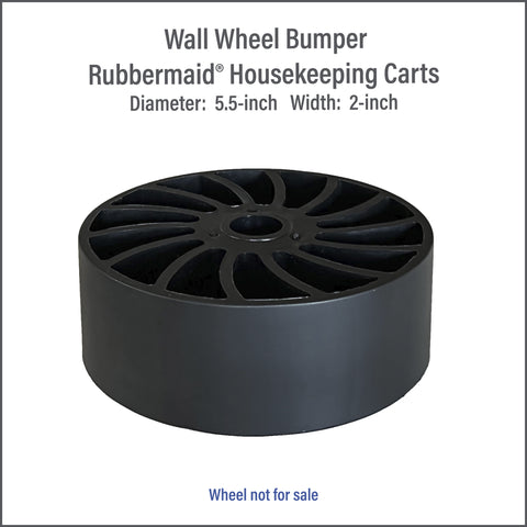 Wall Wheel Bumper Cover for Rubbermaid Housekeeping Carts - Item #WBC-RX2