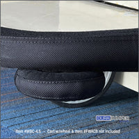 Forbes housekeeping cart equipped with DuraBumper's bumper guard & wall wheel bumper covers will protect hotel's decor