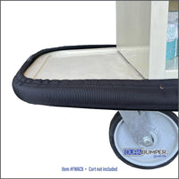 DuraBumper™  Bumper Guard for Forbes Housekeeping Carts is crafted with high-quality, premium padded materials. This close-up image highlights the durability, impact resistance, and superior craftsmanship designed for long-lasting protection in hotels and commercial spaces.