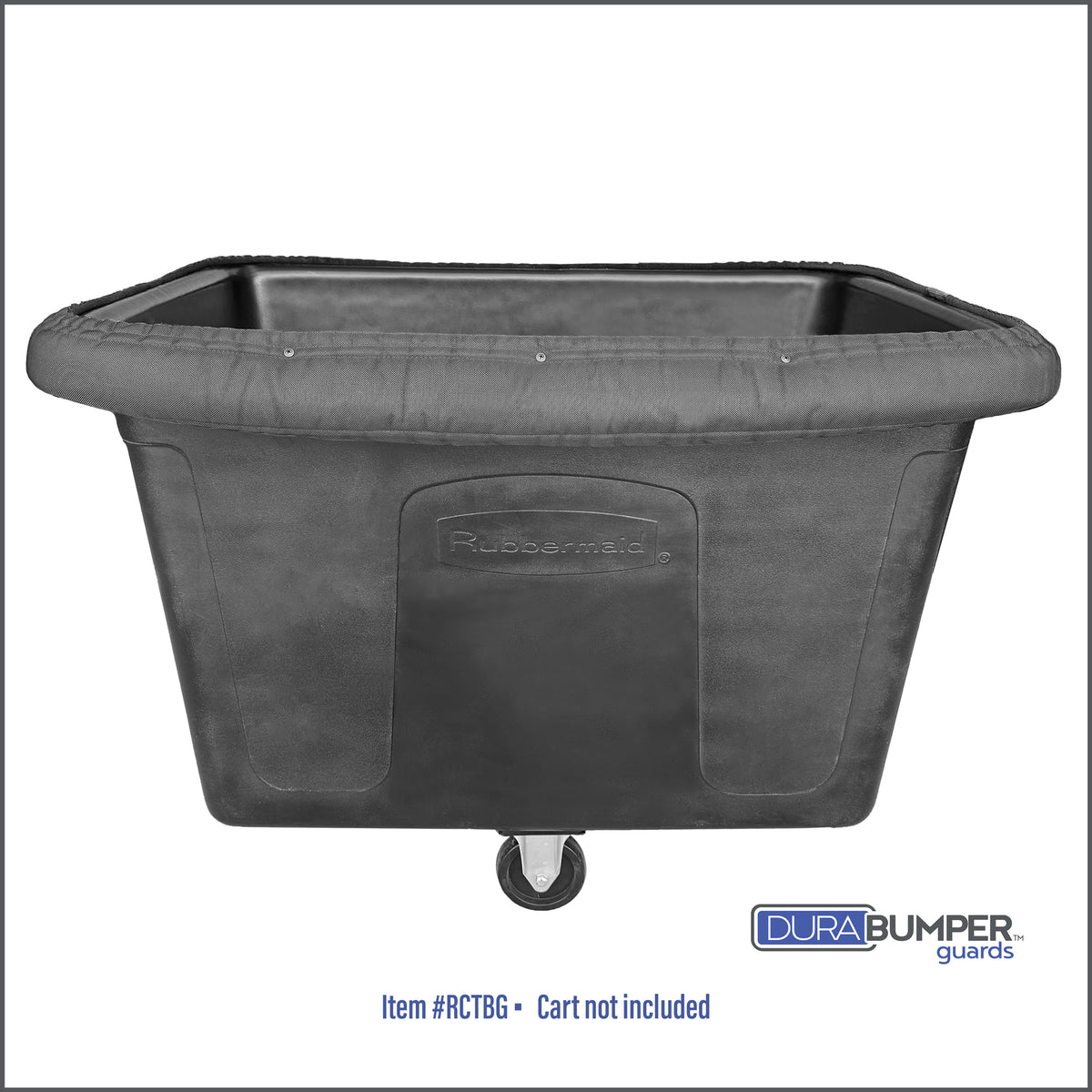 Side view of DuraBumper's custom made bumper guard, Item #RCTBG is made of multi layers of premium materials that will protect hotel decor from cart damage