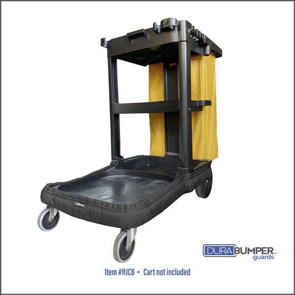 DuraBumper Item #RJCB Bumper Guard for Rubbermaid style Janitors Cart installs easily, is tight fitting and stays securely attached