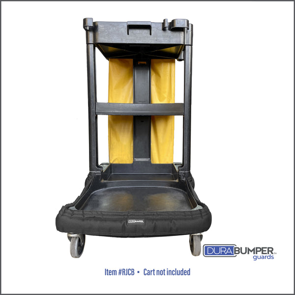 DuraBumper's universal fit bumper guard made for Rubbermaid Janitorial Cart, Item #RJCB is made of multi layers of premium materials that will protect decor from cart damage