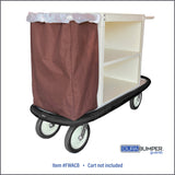 Full View of DuraBumpers Bumper Guard for Fobes style Housekeeping Cart, Item #FWACB offers a professional fit and appearance