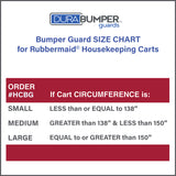 DuraBumper custom Bumper Guards are made to fit Small, Medium and Large Rubbermaid style Housekeeping Carts.
