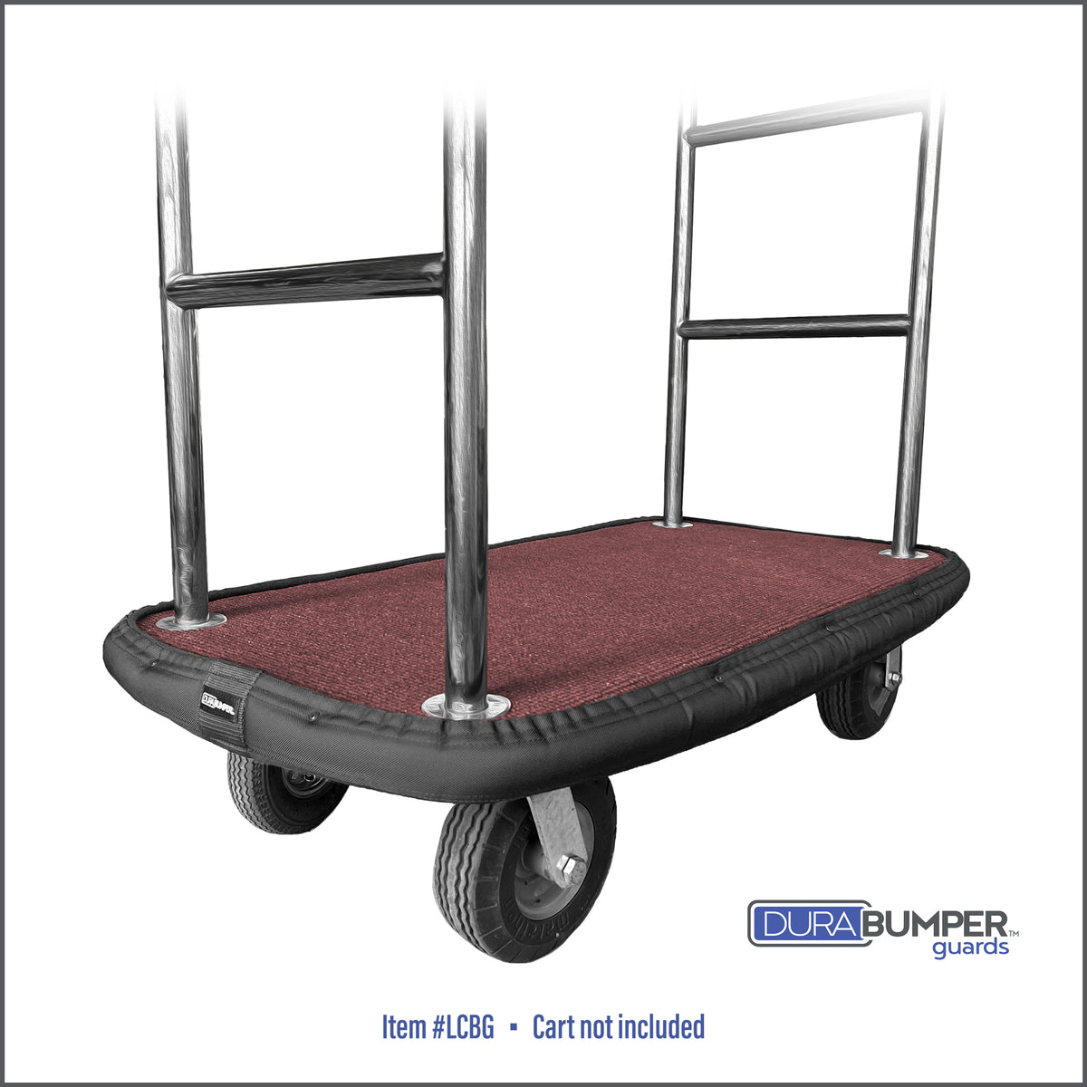 DuraBumper Luggage /Bellman Cart Bumper Guards are made of multi-layers of high-quality & durable materials which will protect walls, doors & decor from cart damage