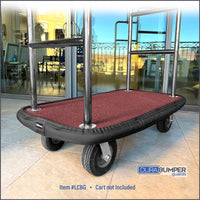 DuraBumper Item #PTBG installed on luggage cart has a professional fit and appearance while protecting decor!
