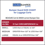 DuraBumper Item #LCBG Size Chart for luggage, bellman and platform carts
