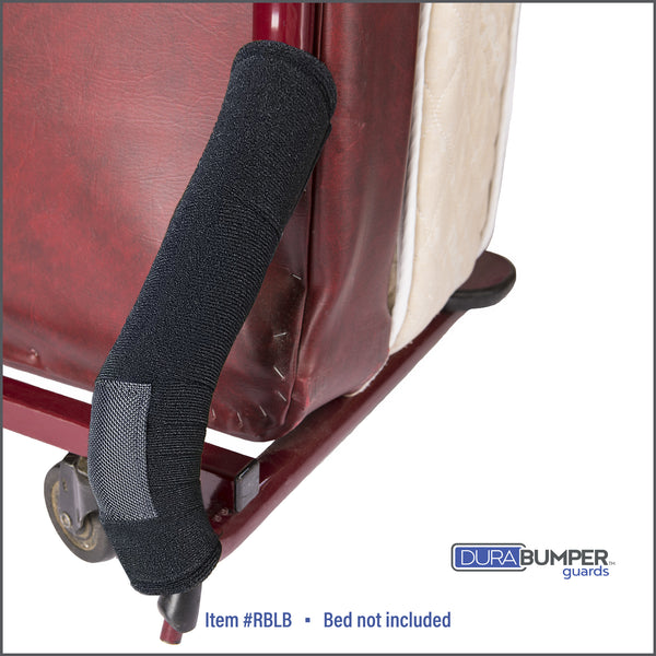 DuraBumper's Item #RBLB bed leg bumpers are made of multiple layers of premium materials that will protect decor from damage caused by transportation of mobile beds