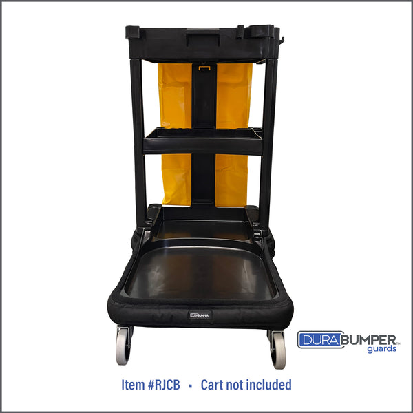 DuraBumper Item #RJCB Bumper Guard for Rubbermaid style Janitors Cart installs easily, is tight fitting and stays securely attached