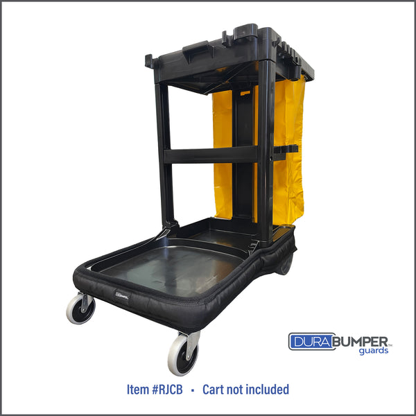 DuraBumper's universal fit bumper guard made for Rubbermaid Janitorial Cart, Item #RJCB is made of multi layers of premium materials that will protect decor from cart damage