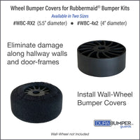 Using Durabumper's Bumper Cover over Wall Wheels will eliminate damage caused by housekeeping carts.