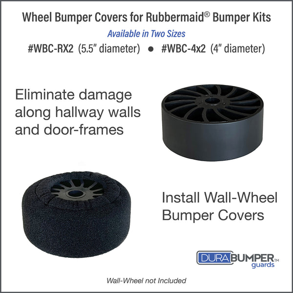 Using Durabumper's Bumper Cover over Wall Wheels will eliminate damage caused by housekeeping carts.