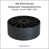 DuraBumper's Bumper Cover #WBC-5.5 fits 5.5 diameter x 2" tall Rubbermaid wall wheel